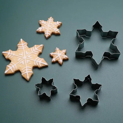 3D Christmas Snowflake Cookie Cutter Stainless Steel