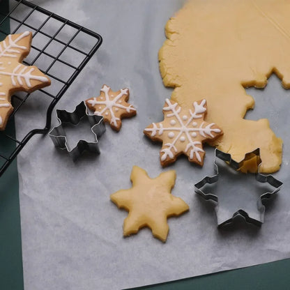 3D Christmas Snowflake Cookie Cutter Stainless Steel