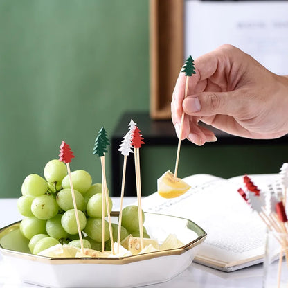 Christmas Bamboo Skewer Cocktail Picks